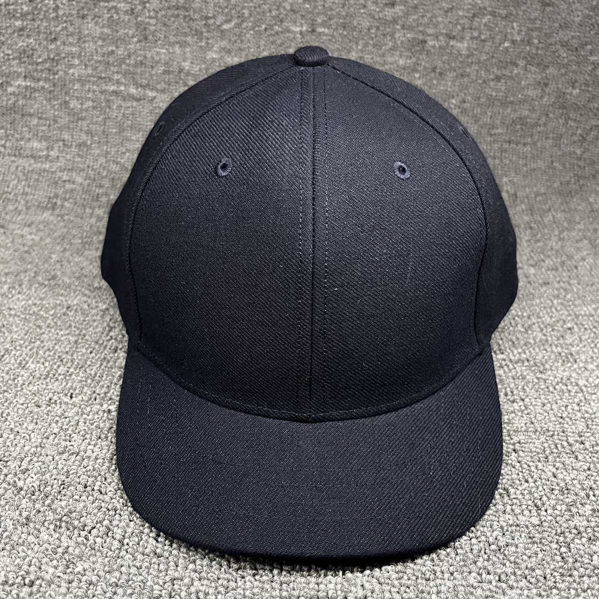 Richardson U50 Umpire Official Baseball Cap Fitted Black Flat Brim Hat