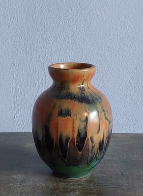 Art Deco Grès Keramis Vase Belgium c. 1930 - Model 887, Decor D667, Flambé Glaze