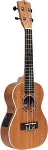 Ukulélé de concert acoustique-électrique avec haut et gigbag sapele