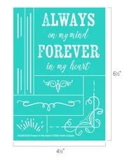 NEW “Forever In My Heart” Chalk Couture Chalk Transfer Stencil Size A RETIRED 
