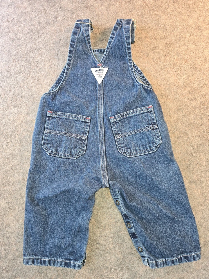 Mono vaquero para bebé OshKosh B’gosh 12M hecho en Canadá estampado de hormigas Ladybug Foto 2 de 4