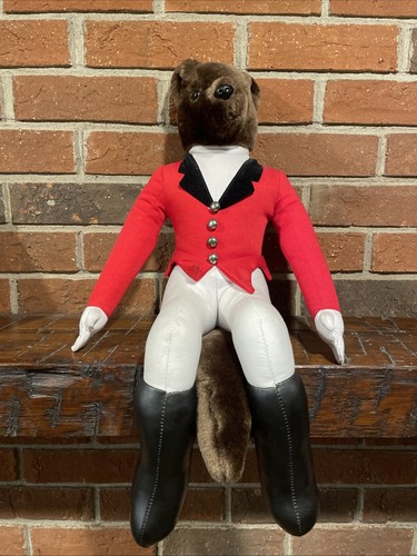 20” Mr Fox Huntsman English Equestrian Hunt Plush Shelf Sitter