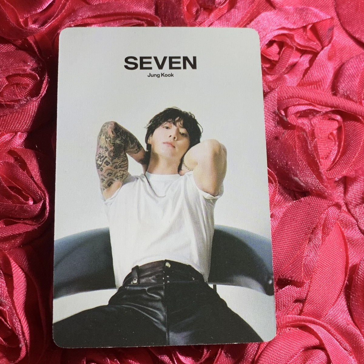 JUNGKOOK BTS Tattoo SEVEN Edition Celeb K-pop Photo Card White t