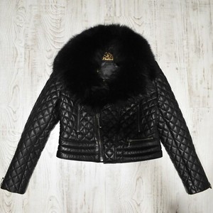 philipp plein leather jacket women