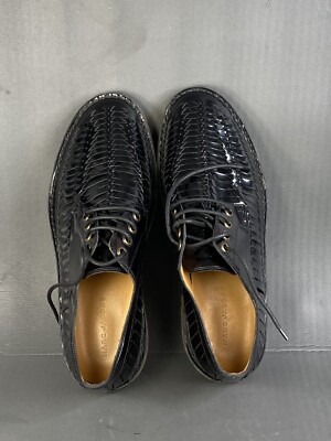 MARC BY MARC JACOBS  革靴 Marc Jacobs Woven Leather Shoe Men's Black Lace Up Tractor