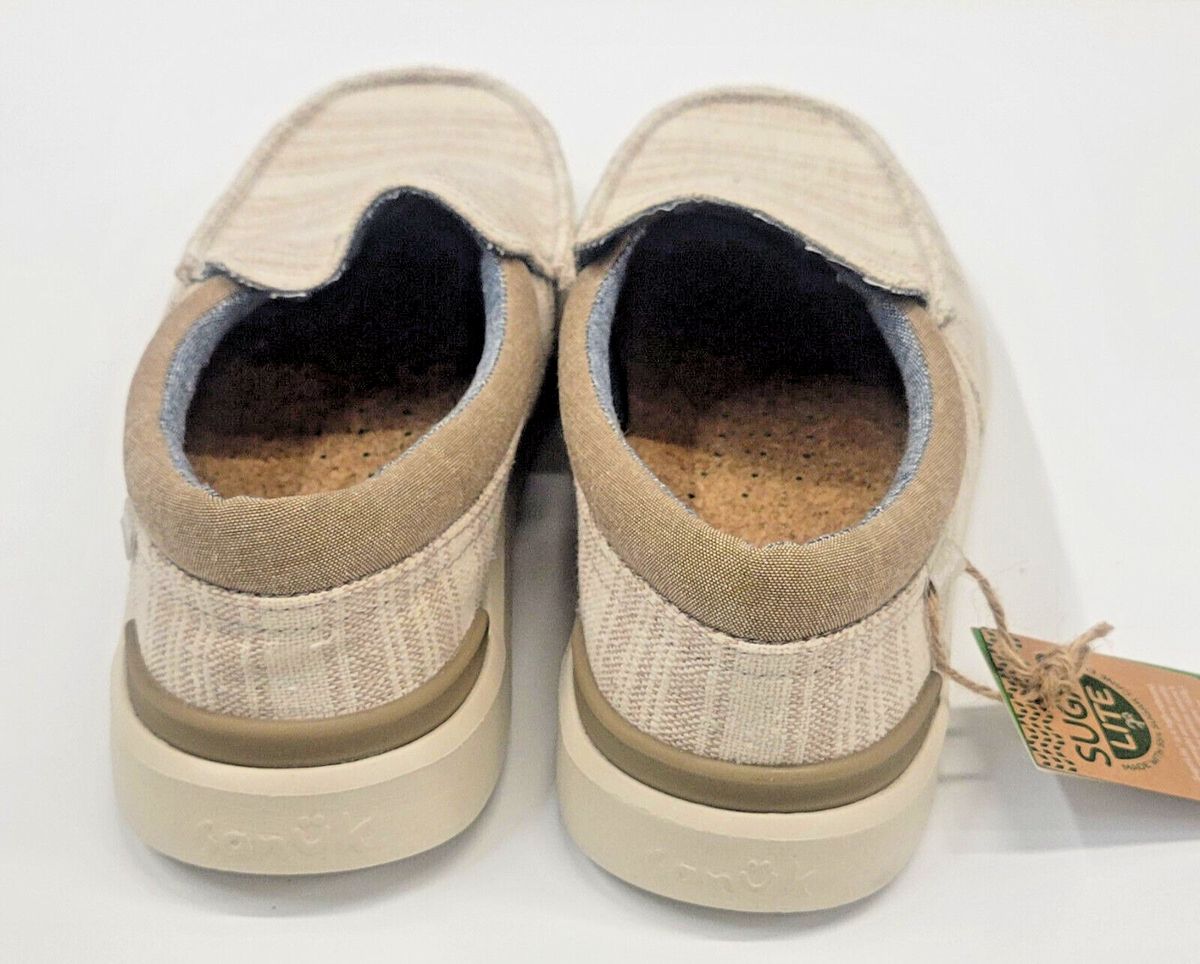 Sanuk Mens Hangout Lite Stripe Oat Stripe 8 | eBay