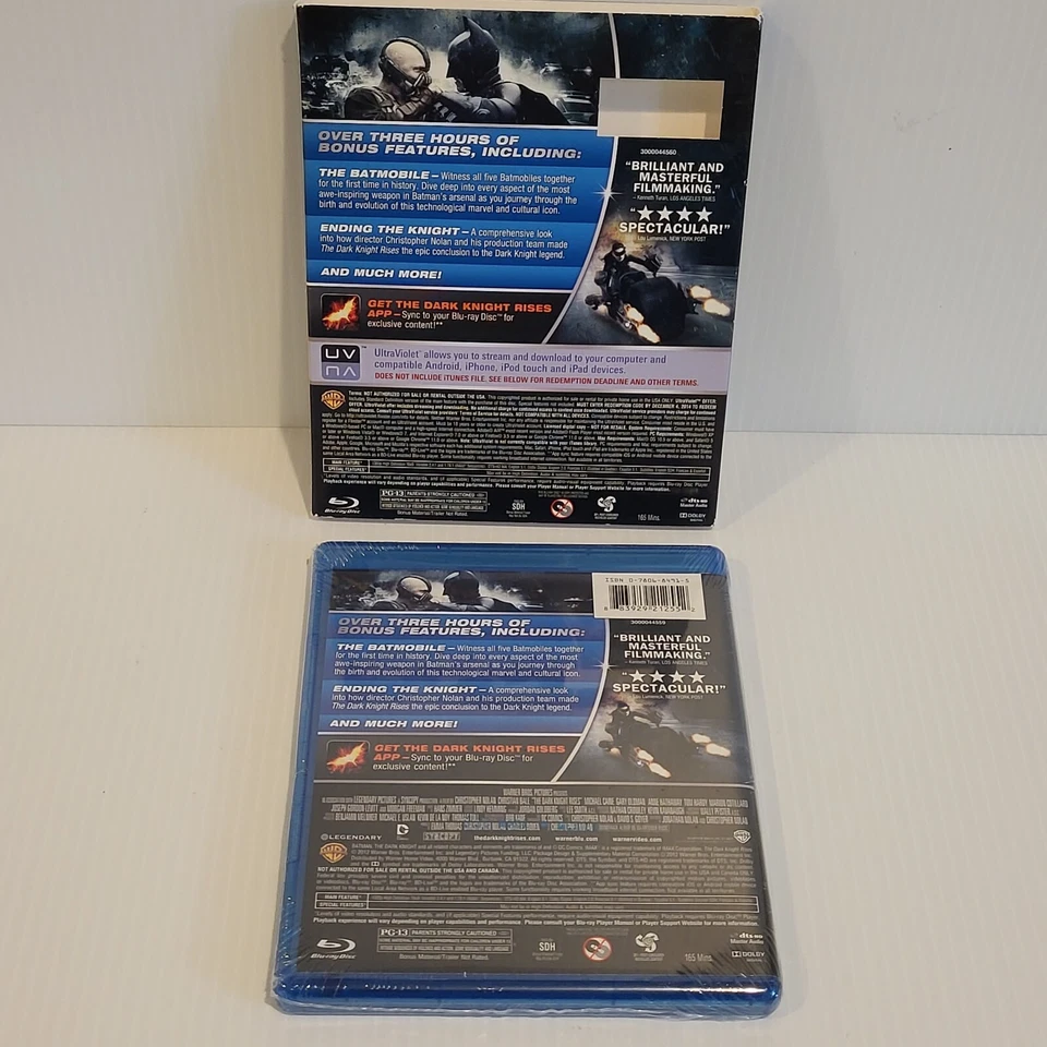 The Dark Knight Rises w/ Holographic 3D Slipcover Bluray DVD Ultraviolet 2012 - Image 3 of 4