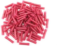 Xscorpion BC2218WNR 100 Pack of 22/18 Gauge Seamless Nylon Red Butt Connectors
