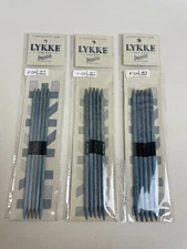 Lykke Indigo Double Pointed Needles 6", 3 Sizes Bundle: US 6, US 7, US 8