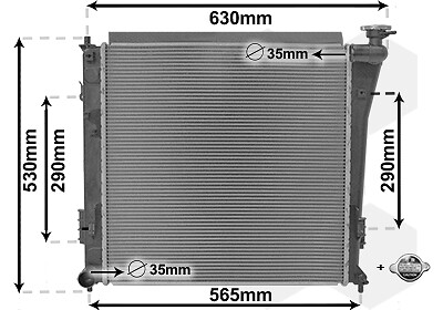 KüHler WasserküHler MotorküHler Passend FüR Hyundai I40 CW VF 1.7 Crdi-image