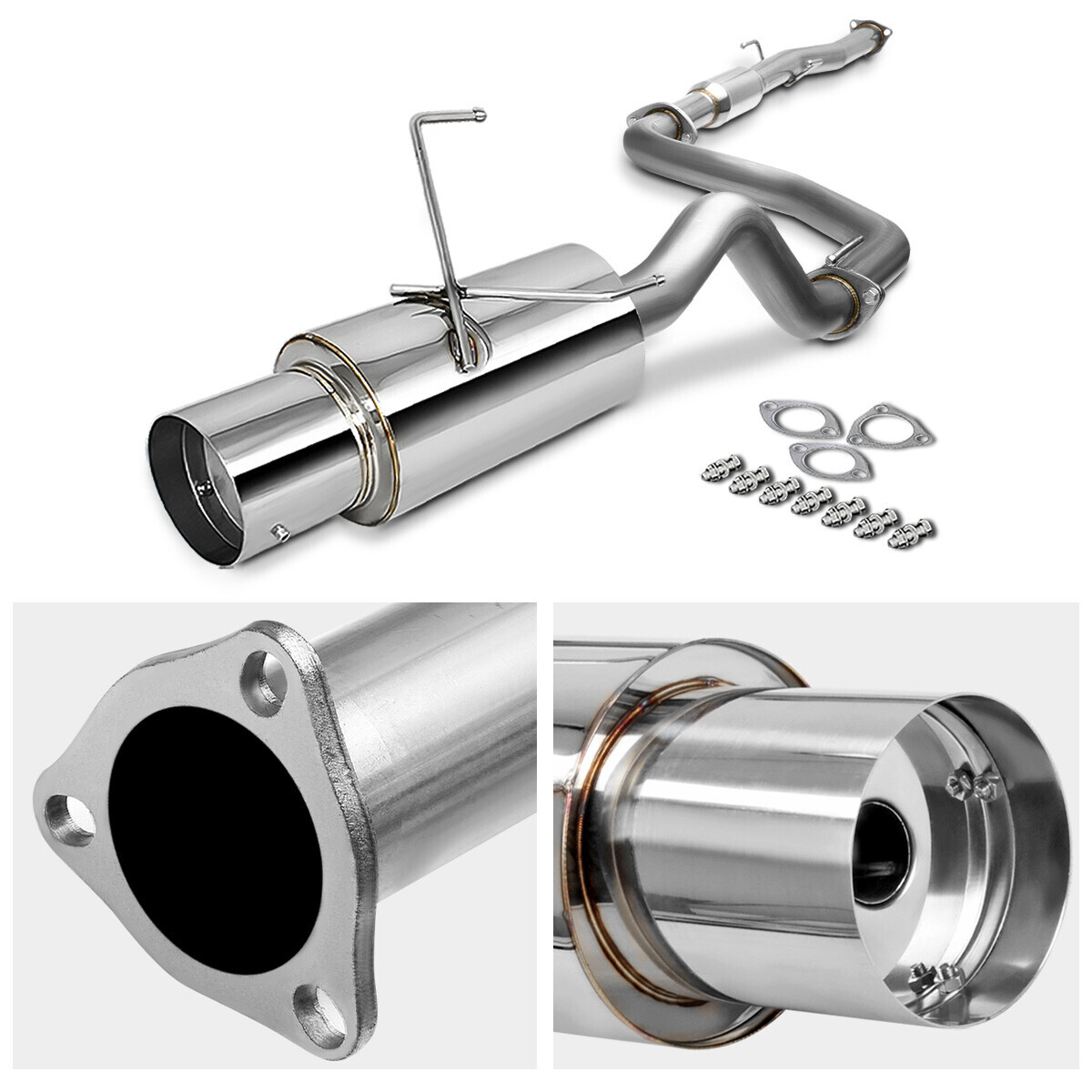 Stainless Steel Catback Exhaust System for 9401 Acura Integra DC1 DC2