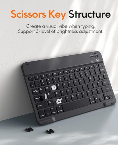 Galaxy Tab S9 FE Hülle mit Tastatur, Galaxy Tab S9 Keyboard Case, Magnet - Bild 7 von 8
