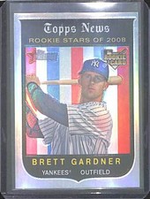 2008 Topps Heritage Chrome Rookie Refractor #C254 Brett Gardner No 163 of 559