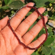 24.00 Cts Gorgeous Amazing Cut Red Garnet Beaded Exclusive Bracelet VK 51 E563