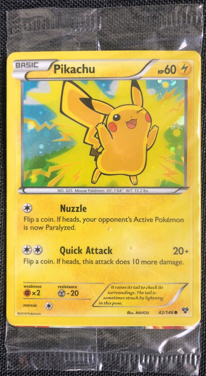 Pokemon Card - Pikachu XY 42/146 - Holo - Movie Promo - Factory