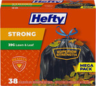 Strong Lawn & Leaf Trash Bags, 39 Gallon, 38 Count