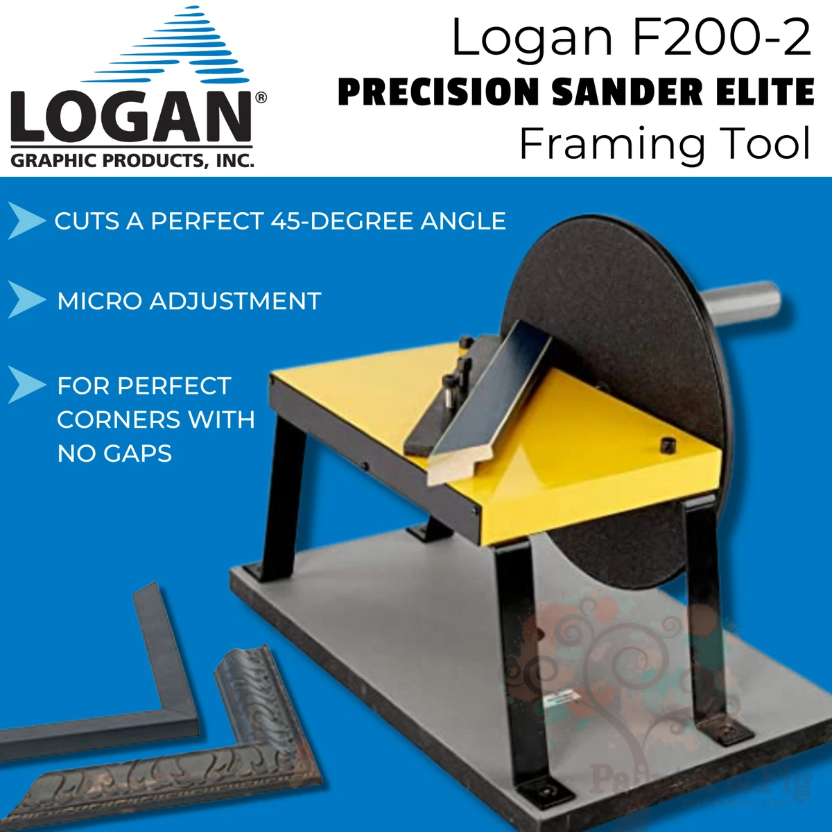 Logan F200 2 Precision Sander Elite Picture Framing Tool Perfect Mitre Corners