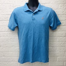 NAUTICA Boys Sz 18-20 XL Light Blue Orange Polo Cotton Blend VGUC FREE S/H