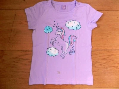 Lila Mädchen T-Shirt Einhorn Größe 128 von dopo dopo girls - Bild 1 von 2