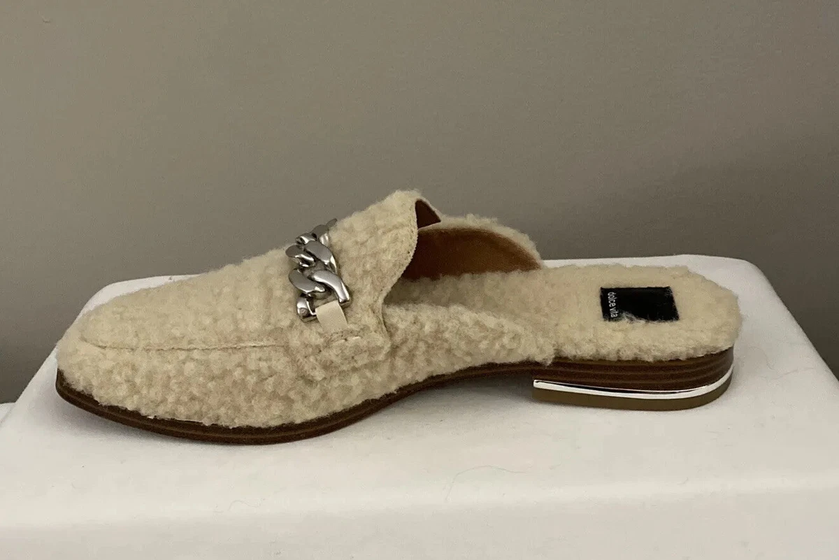 Pela Flats Natural Plush Dolce Vita Mules Women s Size 9 eBay