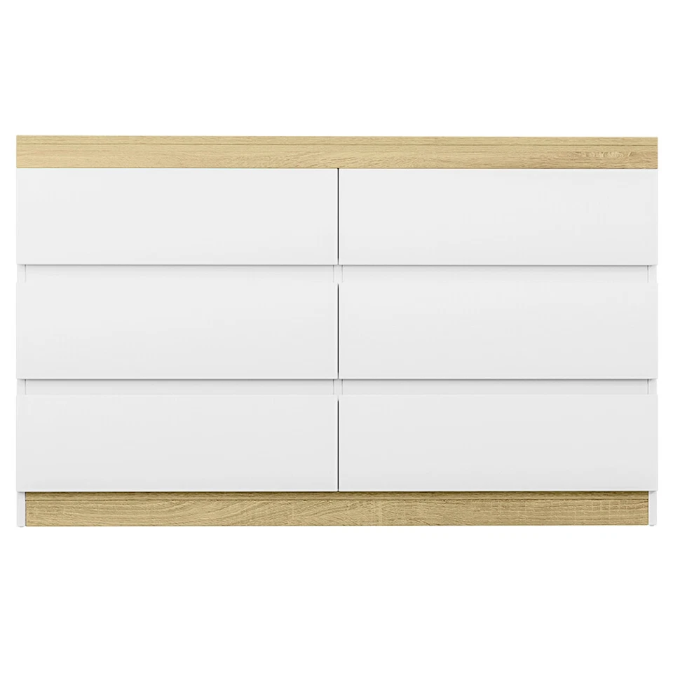 Artiss 6 Chest of Drawers Cabinet Dresser Table Tallboy Storage Bedroom White - image 3 of 4