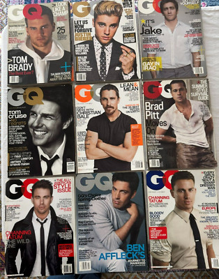 Lot of 9 GQ Magazines 2001 - 2016 Issues