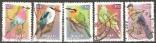 South Africa: set of 5 used stamps, Birds, 2000, Mi#1304-11