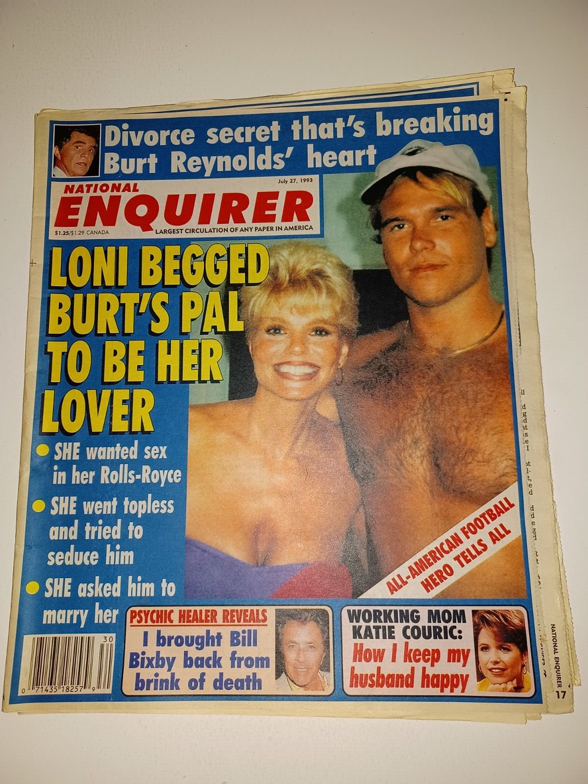 National Enquirer July 27, 1993 Loni Anderson, Glenn Ford, Elizabeth Taylor