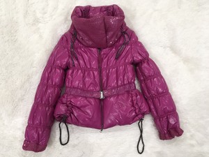 magenta puffer jacket