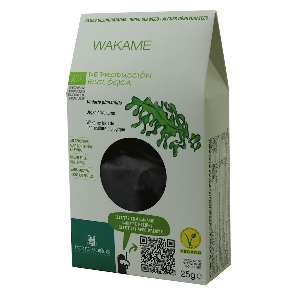ALGAS MARINAS SECAS - WAKAME BIO 25 g - PORTO MUINOS