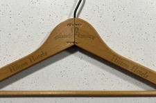 Vintage Hilton Hotel MCM Hollywood Regency Around The World Coat Clothes Hanger