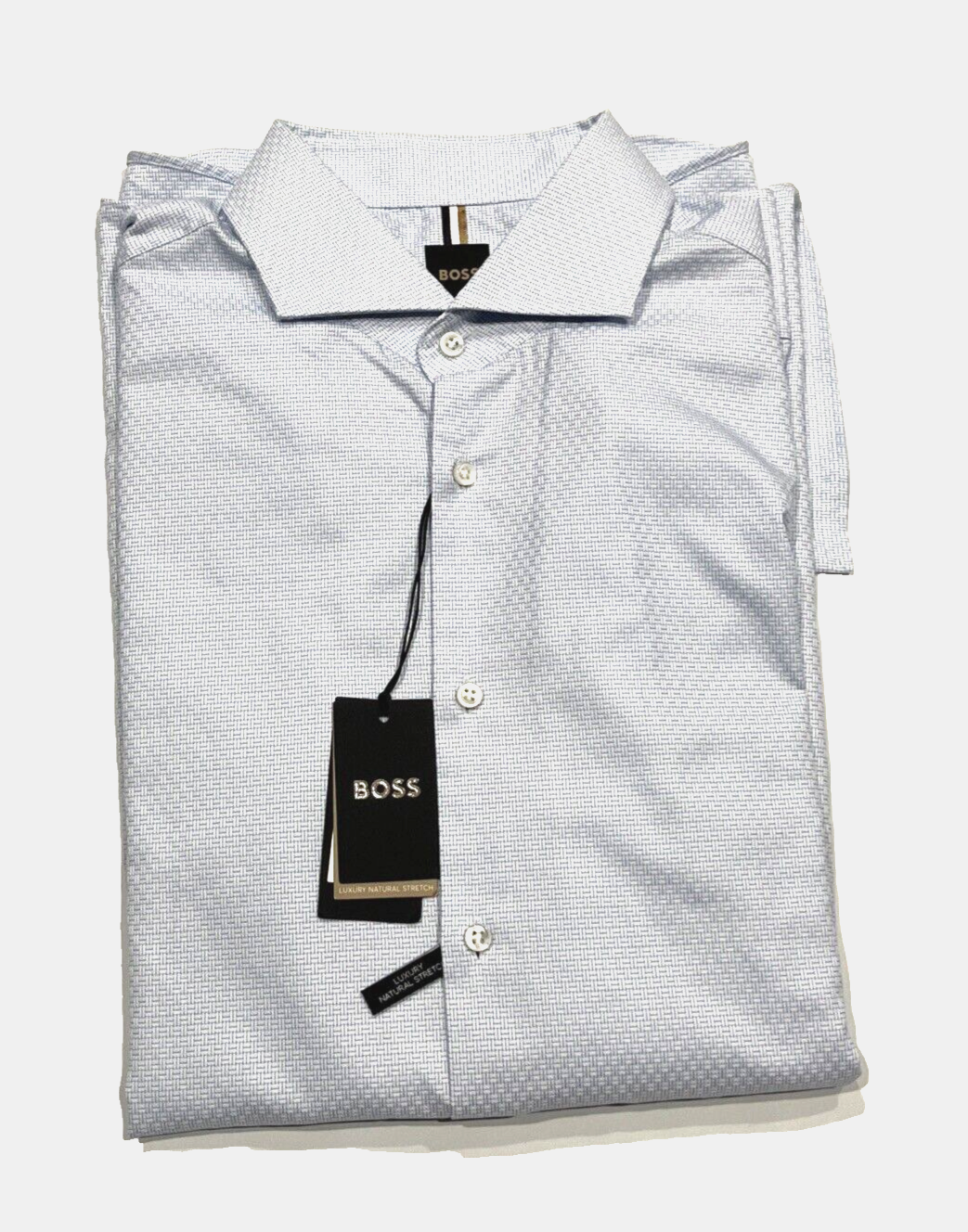 Hugo Boss mens Slim Fit  long sleeve Blue Dress Shirt -size XL / 17 -retail $278