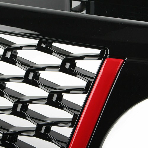ABS Front Grille Upper Grill for Range Rover Sport 2010-2013 11 2012 Red&Black - Picture 8 of 8