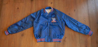 VINTAGE CHEVRON DELO 400 RACING TEAM JACKET LARGE, DELO OIL, CHALK LINE, NOS