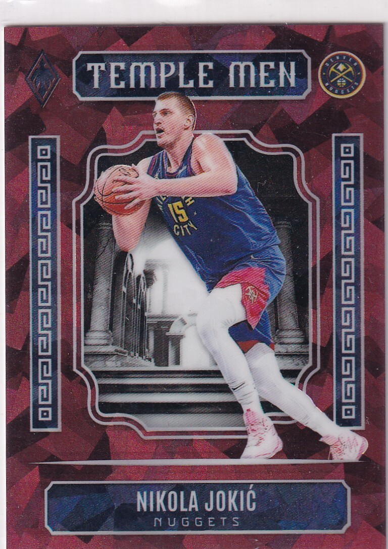 2023-24 Panini NBA Phoenix No. 15 Nikola Jokic Temple Men Red Ice Prizm 76/275