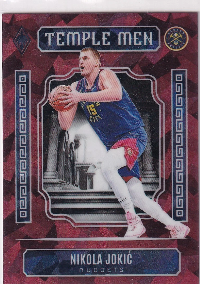 2023-24 Panini NBA Phoenix N º 15 Nikola Jokic Temple Hombre Red Ice Prizm