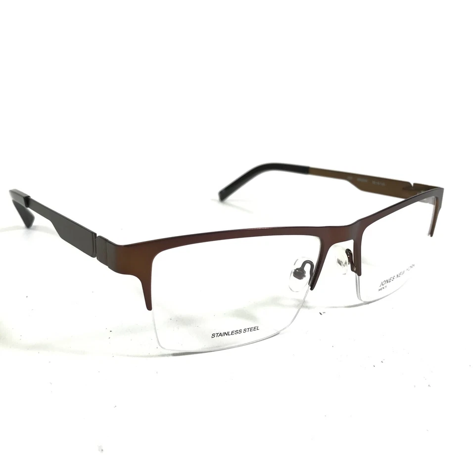 Monturas de gafas Jones New York J351 MARRÓN medio borde cuadrado 56-16-140 Foto 2 de 4