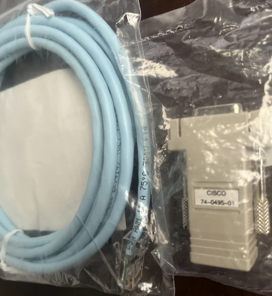 CISCO 74-0495-01 (modular adapter) w/ FOXCONN Category 5 Cable (5ft) Bundle - Image 2 of 4