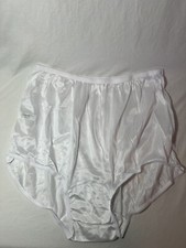 Vintage Silky Soft White Carole Size 11 100 Nylon Brief Granny Panty NWOT