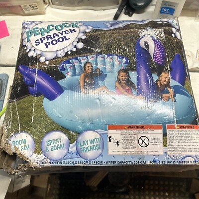 Inflatable PEACOCK Sprayer Swimming Pool GIANT NEW In Box