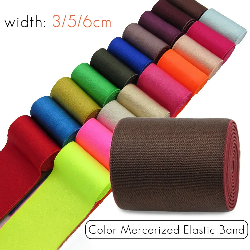 2M Elastic Flat Elastic Waist Band 3.8/5/6cm Woven Sewing Cuffs