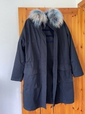 Sportalm Parka Jacket - Full Removable Warm Lining- Hood Edged With Fox Fur Uk14