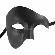 Halloween Cosplay Unpainted Masquerade Mask Black Halloween Costume Mask DIY
