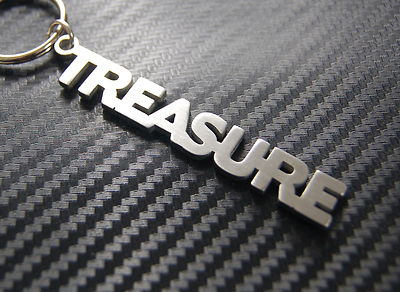 TREASURE Juwel Spitzname Schlüsselring Schlüsselanhänger maßgeschneidert Edelstahl Geschenk