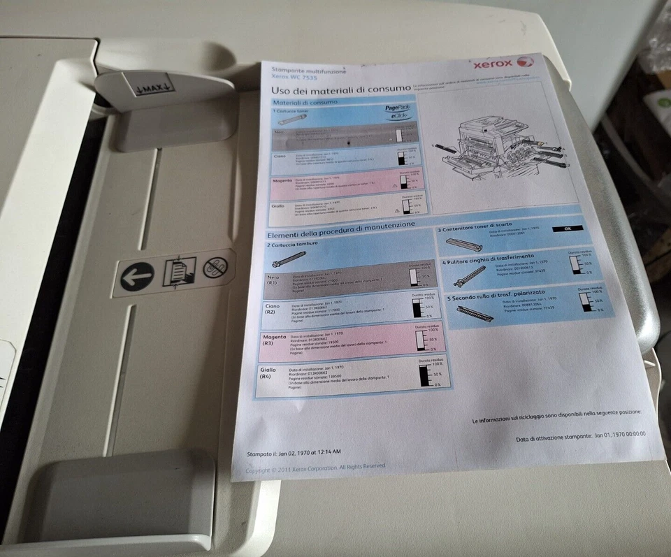 xerox workcentre 7535 a colori formato a3 LEGGI BENE LA DESCRIZIONE NO GARANZIA - Immagine 3 di 4