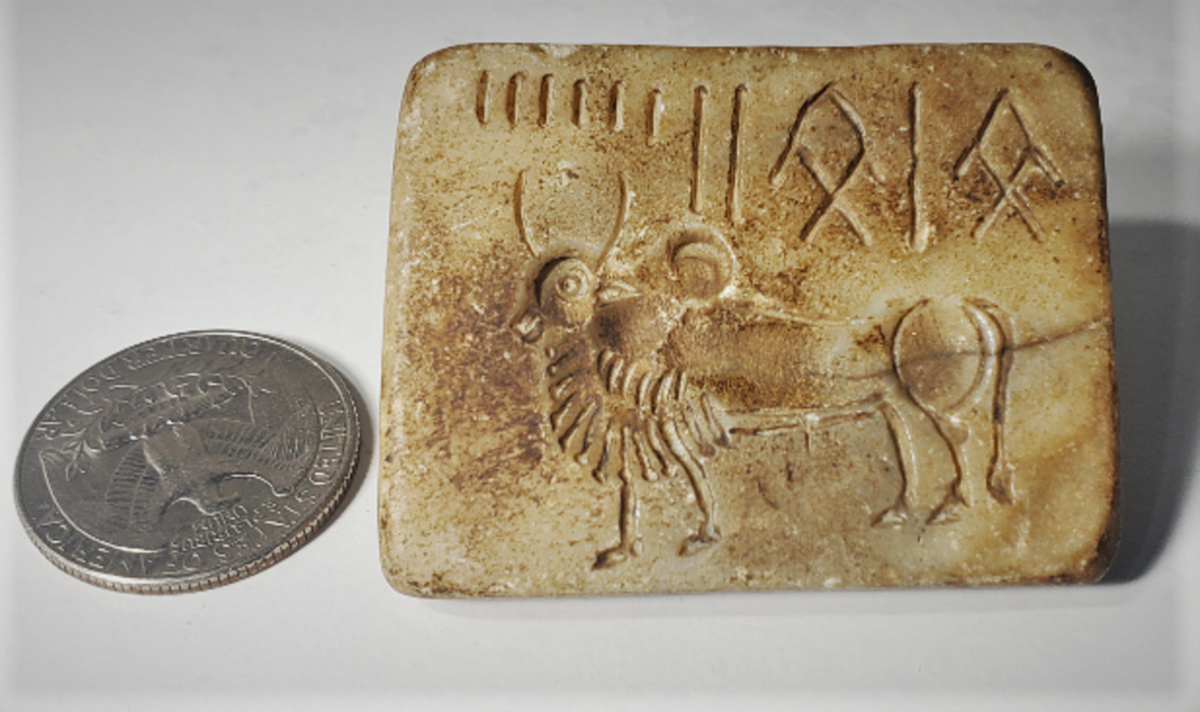 harapeko Antique Ancient Indus Valley Harappa Mohenjo-Daro Steatite Script