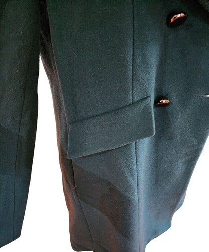 Planet Women's Coat. Wool and Cashmere. Faux Fur Collar. Green. Size 6 - Foto 14 di 18