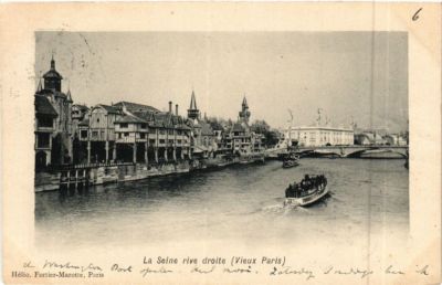 Old postcard Paris Expo 1900 - La Seine right bank (307396)