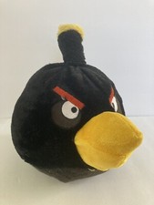 Angry Birds 9 Inch Black Bomb Bird Stuffed Plush 2010 Commonwealth No Sound