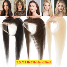 100 Remy Human Hair Topper Top Toupee Lace Base Hairpiece For Receding Hairline